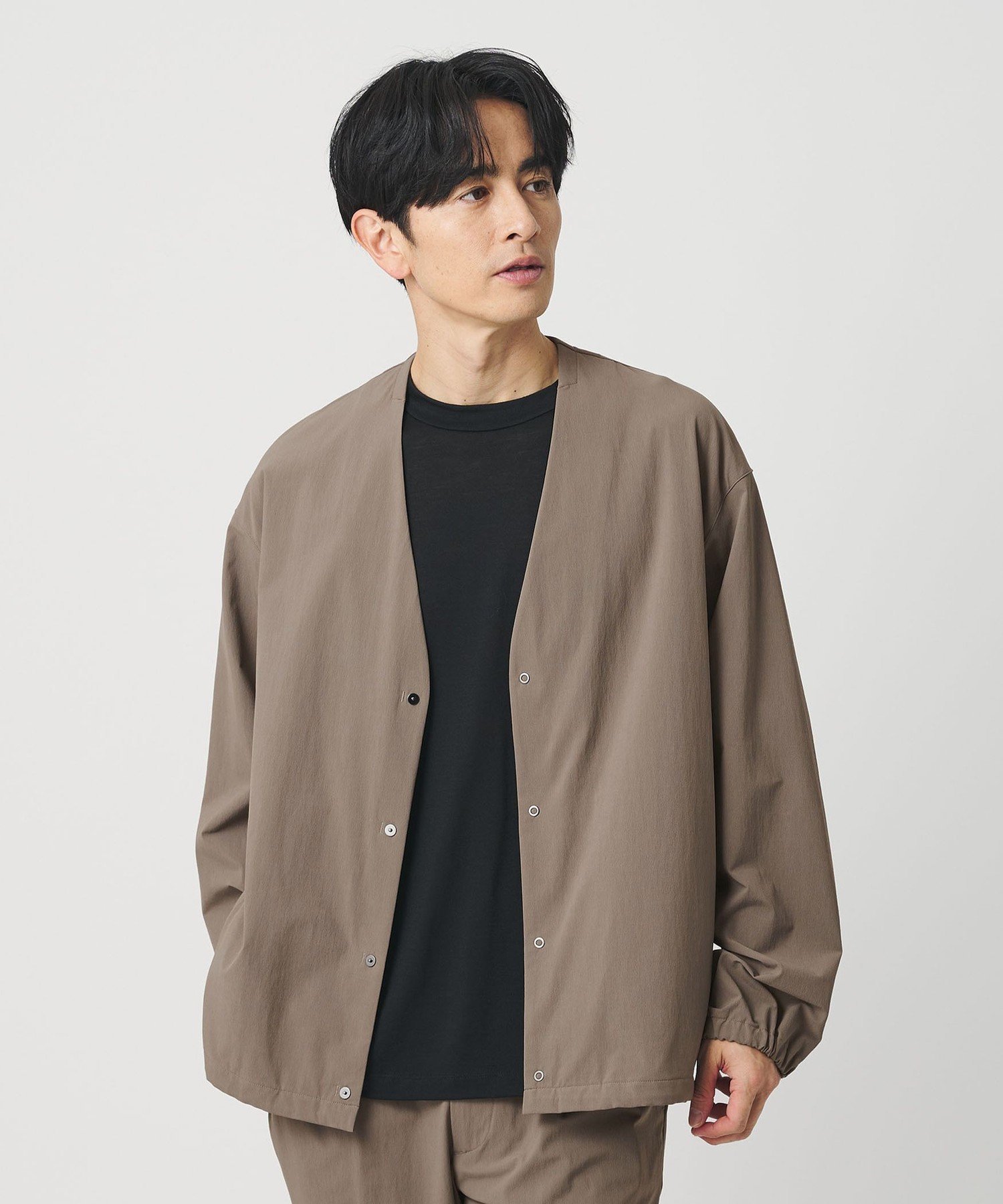 【ビューティ&ユース ユナイテッドアローズ/BEAUTY&YOUTH / UNITED ARROWS / MEN】の360°MASTER スナップ アジャスト カーディガン セットアップ対応 撥水 ストレッチ ウォッシャブル インテリア・キッズ・メンズ・レディースファッション・服の通販 founy(ファニー) 　ファッション　Fashion　メンズファッション　Fashion for Men　セットアップ　Matching Sets　ウォッシャブル　Machine Washable　カーディガン　Cardigan, Knitwear　ジャケット　Jacket, Outerwear　ストレッチ　Stretch, Stretchy Fabric　スマート　Smart, Elegant　セットアップ　Set-Up, Coordinated Outfit　ポケット　Pocket, Pocket Detail　ラウンド　Round, Round Neck　リラックス　Relax, Relaxed Fit　おすすめ　Recommended / Our Picks　BEIGE|ID: prp329100004963144 ipo3291000000037232414