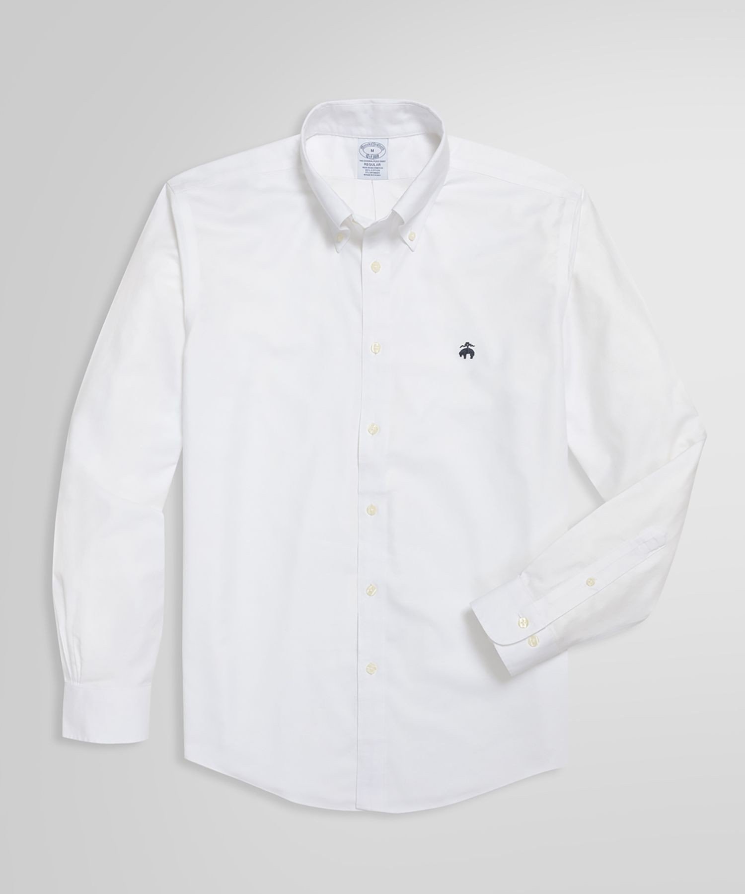 【ブルックス ブラザーズ/Brooks Brothers / MEN】のストレッチオックスフォード GFロゴ カジュアルシャツ Regular Fit インテリア・キッズ・メンズ・レディースファッション・服の通販 founy(ファニー) 　ファッション　Fashion　メンズファッション　Fashion for Men　ストレッチ　Stretch, Stretchy Fabric　スポーツ　Sports, Activewear　センター　Center, Center Line　ダウン　Down, Puffer　ダブル　Double, Double-Breasted　長袖　Long Sleeve, Full Sleeve　フィット　Fit, Slim Fit　プリーツ　Pleats, Pleated　ボックス　Boxy, Box Shape　ポケット　Pocket, Pocket Detail　レギュラー　Regular, Standard Fit　ホワイト|ID: prp329100004963170 ipo3291000000037232500