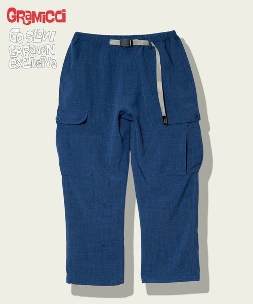 【ゴースローキャラバン/go slow caravan / MEN】の【GSC別注】GRAMICCI/グラミチ LOOSE CARGO PANT (MENS/WOMENS) インテリア・キッズ・メンズ・レディースファッション・服の通販 founy(ファニー) 　ファッション　Fashion　メンズファッション　Fashion for Men　アウトドア　Outdoor Clothing　カーゴパンツ　Cargo Pants, Utility Pants　クラシック　Classic, Timeless Style　軽量　Lightweight, Ultra Light　サンダル　Sandals, Summer Shoes　シャンブレー　Chambray, Denim-Like Fabric　ストレート　Straight, Straight Cut　スペシャル　Special, Limited Edition　ドローコード　Drawcord, Drawstring Cord　定番　Standard, Basic Item　バランス　Balance, Style Balance　ベーシック　Basic, Essential　別注　Limited Edition, Custom Order　リラックス　Relax, Relaxed Fit　ワーク　Workwear, Utility Style　おすすめ　Recommended / Our Picks　夏　Summer　インディゴブルー|ID: prp329100004963183 ipo3291000000037232539