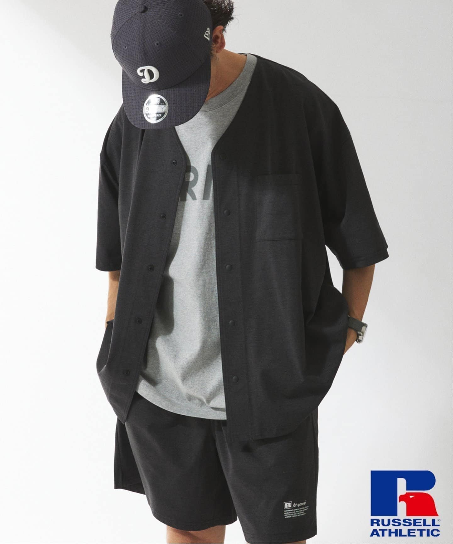 【ジャーナルスタンダード レリューム/JOURNAL STANDARD relume / MEN】の吸水速乾 RUSSELL ATHLETIC 別注 Dri-Power ベースボールシャツ 人気、トレンドファッション・服の通販 founy(ファニー) 　ファッション　Fashion　メンズファッション　Fashion for Men　アメリカン　American Style　吸水　Absorbent, Quick-Dry　抗菌　Antibacterial, Bacteria-Resistant　ショーツ　Shorts, Short Pants　ショート　Short, Short Length　スポーツ　Sports, Activewear　セットアップ　Set-Up, Coordinated Outfit　定番　Standard, Basic Item　ビーチ　Beach, Seaside　ファブリック　Fabric, Textile　フィット　Fit, Slim Fit　プリント　Print, Printed Pattern　別注　Limited Edition, Custom Order　ラッセル　Raschel, Raschel Lace　ラバー　Rubber, Rubber Sole　ワイド　Wide, Wide Fit　夏　Summer　 other-1|ID: prp329100004963195 ipo3291000000037232594