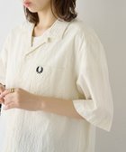【カセットチャート/Cassette Chart】のFRED PERRY/SEERSUCKER REVERE COLLAR SHIRT フレッドペリー オープンカラーシャツ O.WHT|ID:prp329100004963210