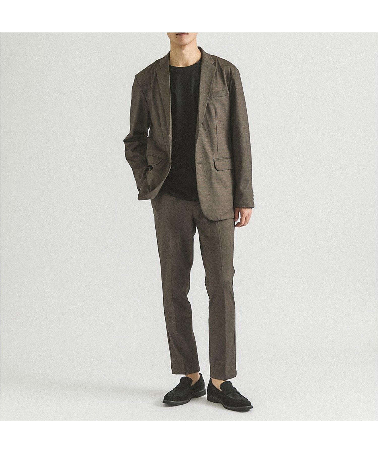 【アバハウス/ABAHOUSE / MEN】の【新型/上下2点セット】ポンチ セットアップ/スーツ ジャケット スラックス インテリア・キッズ・メンズ・レディースファッション・服の通販 founy(ファニー) 　ファッション　Fashion　メンズファッション　Fashion for Men　セットアップ　Matching Sets　エレガント 上品　Elegant　軽量　Lightweight, Ultra Light　シンプル　Simple, Minimal　ジャケット　Jacket, Outerwear　スマート　Smart, Elegant　スラックス　Slacks, Dress Pants　スーツ　Suit, Formalwear　セットアップ　Set-Up, Coordinated Outfit　チェック　Check, Plaid, Tartan　テーパード　Tapered, Tapered Pants　ドローコード　Drawcord, Drawstring Cord　定番　Standard, Basic Item　なめらか　Smooth, Silky Texture　人気　Popular, Best Seller　バランス　Balance, Style Balance　フィット　Fit, Slim Fit　フラップ　Flap, Flap Pocket　ポケット　Pocket, Pocket Detail　レギュラー　Regular, Standard Fit　その他|ID: prp329100004963222 ipo3291000000037232687