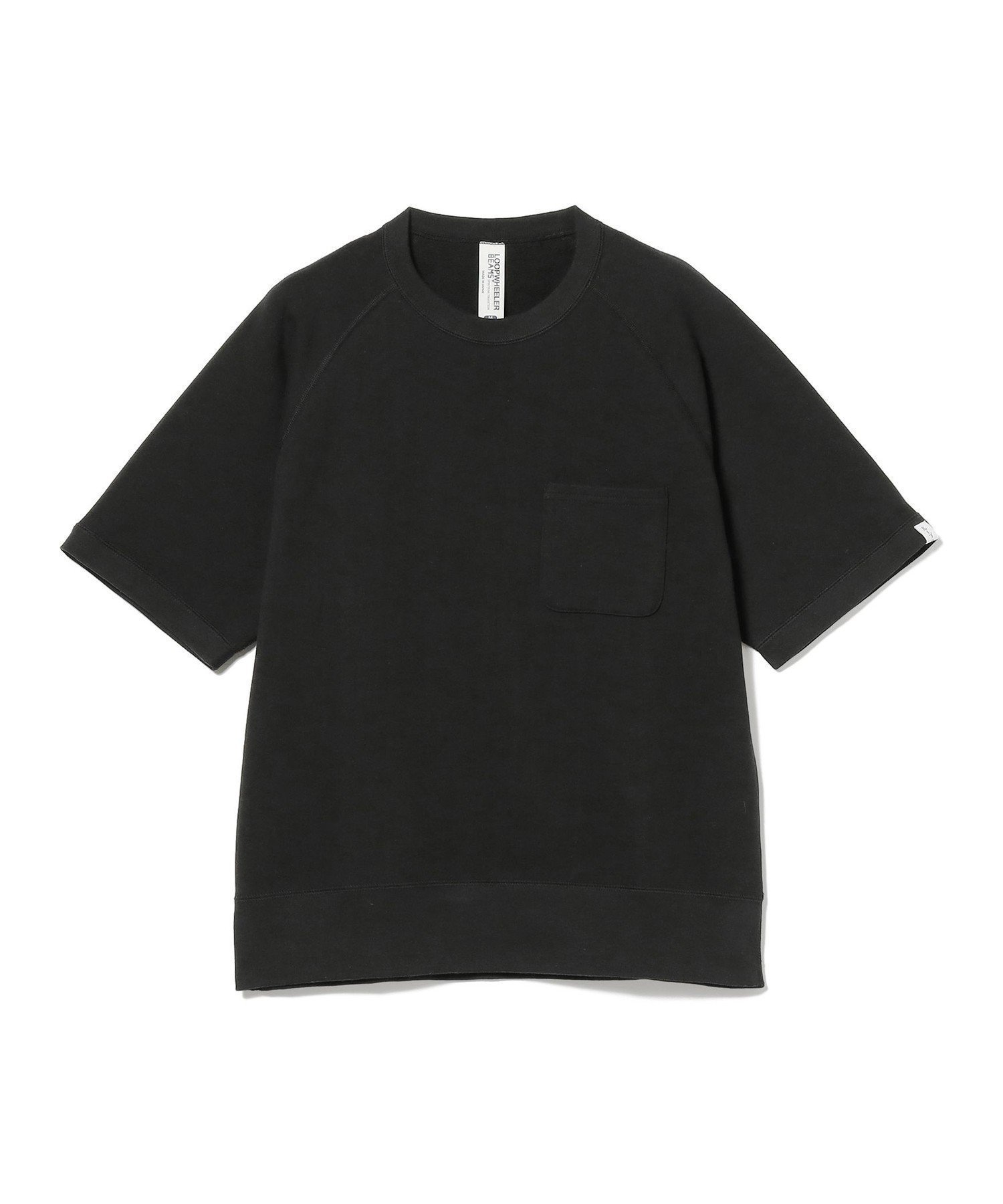 【ビームス/BEAMS / MEN】のLOOPWHEELER / 別注 Extra Light Short Sleeve Sweat インテリア・キッズ・メンズ・レディースファッション・服の通販 founy(ファニー) 　ファッション　Fashion　メンズファッション　Fashion for Men　スリーブ　Sleeve, Long Sleeve / Short Sleeve　パターン　Pattern, Design Print　ボックス　Boxy, Box Shape　ポケット　Pocket, Pocket Detail　別注　Limited Edition, Custom Order　半袖　Short Sleeve, Half Sleeve　ミドル　Middle Length, Mid Height　ビジネス 仕事 通勤　Business / Work / Commuting　〇BLACK|ID: prp329100004963234 ipo3291000000037232730