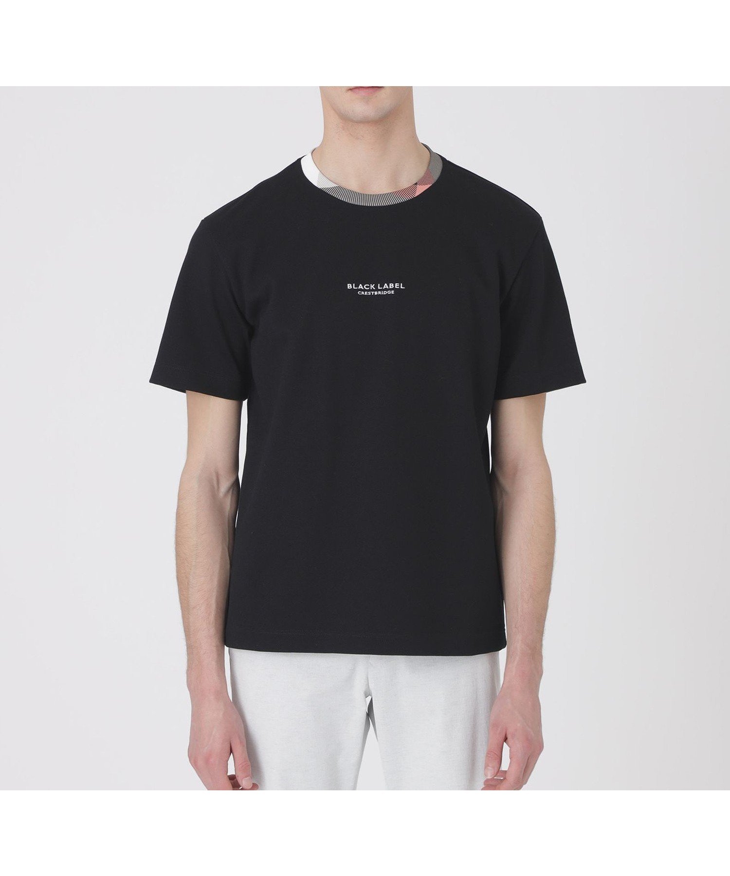 【ブルーレーベル ブラックレーベル クレストブリッジ/BLUE LABEL BLACK LABEL CRESTBRIDGE / MEN】のチェックカラーコンフィTシャツ インテリア・キッズ・メンズ・レディースファッション・服の通販 founy(ファニー) 　ファッション　Fashion　メンズファッション　Fashion for Men　インナー　Innerwear　ジャケット　Jacket, Outerwear　チェック　Check, Plaid, Tartan　フロント　Front, Front Design　ブルゾン　Blouson, Bomber Jacket　エレガント 上品　Elegant　ブラック|ID: prp329100004963240 ipo3291000000037232760