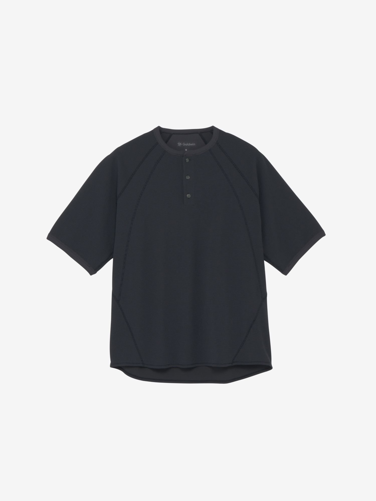 【ゴールドウィン/GOLDWIN】の【公式】メッシュワッフルアクチノイドヘンリーネックティーシャツ(ユニセックス) インテリア・キッズ・メンズ・レディースファッション・服の通販 founy(ファニー) 　ファッション　Fashion　レディースファッション　Fashion for Women　トップス・カットソー　Cut & Sew Tops　シャツ・ブラウス・オフィスカジュアル　Elegant Blouses & Button-Ups　スリーブ　Sleeve, Long Sleeve / Short Sleeve　メッシュ　Mesh, Net Fabric　ワッフル　Waffle, Waffle Knit　エボニーグレー|ID: prp329100004963246 ipo3291000000037232779