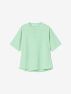 【ゴールドウィン/GOLDWIN】の【公式】メッシュワッフルアクチノイドヘンリーネックティーシャツ(ユニセックス) 大人の最旬トレンドファッション＆コーディネート founy(ファウニー) ファッション Fashion レディースファッション Fashion for Women トップス・カットソー Cut & Sew Tops シャツ・ブラウス・オフィスカジュアル Elegant Blouses & Button-Ups スリーブ Sleeve, Long Sleeve / Short Sleeve メッシュ Mesh, Net Fabric ワッフル Waffle, Waffle Knit thumbnail オパールグリーン|ID: prp329100004963246 ipo3291000000037232780