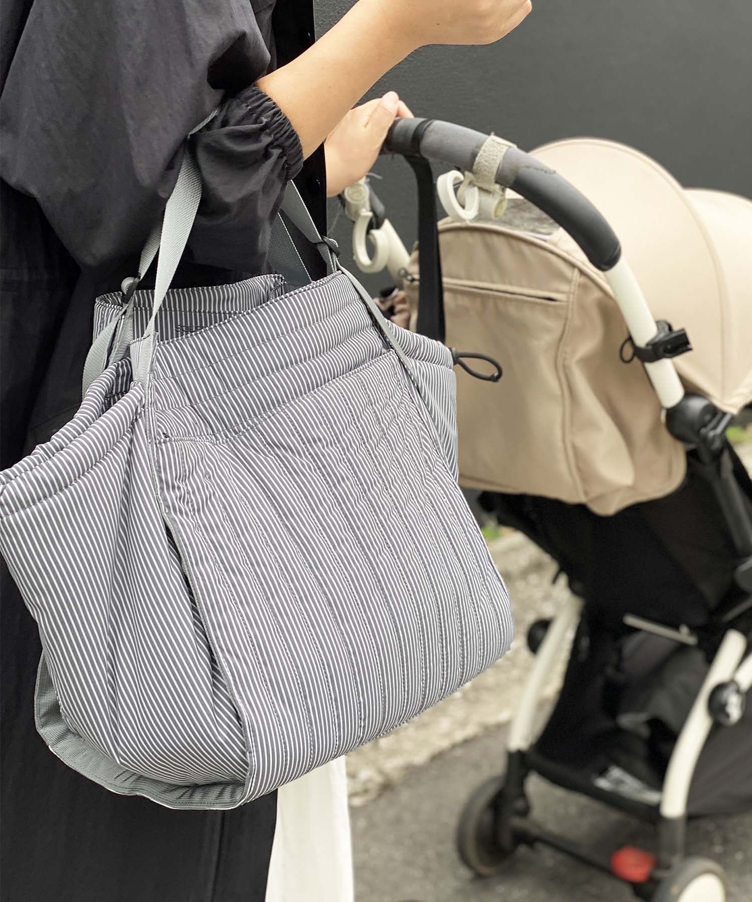 【スーパーサンクスボックス/SUPERTHANKS BOX / KIDS】の洗える キルティングトートマザーズバッグ インテリア・キッズ・メンズ・レディースファッション・服の通販 founy(ファニー) 　ファッション　Fashion　キッズファッション　Fashion for Kids　おすすめ　Recommended / Our Picks　キルティング　Quilted, Quilting　タンブラー　Tumbler, Travel Mug　ポケット　Pocket, Pocket Detail　巾着　Drawstring Bag, Kinchaku　手帳　Planner, Notebook　洗える　Machine Washable　財布　Wallet, Purse　軽量　Lightweight, Ultra Light　STRIPE|ID: prp329100004963252 ipo3291000000037232838