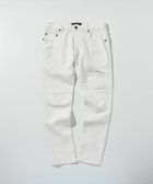 【シフォン/SHIFFON / MEN】の1PIU1UGUALE3 RELAX ダメージジョグデニムパンツ 人気、トレンドファッション・服の通販 founy(ファニー) ファッション Fashion メンズファッション Fashion for Men ボトムス Bottoms デニムパンツ・ジーンズ Denim Pants スウェット / スエット Sweatshirt, Sweatwear ダメージ Distressed, Destroyed ドローコード Drawcord, Drawstring Cord パッチ Patch, Appliqué リラックス Relax, Relaxed Fit thumbnail white|ID: prp329100004963253 ipo3291000000037232840