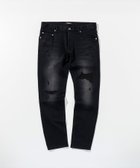 【シフォン/SHIFFON / MEN】の1PIU1UGUALE3 RELAX ダメージジョグデニムパンツ 人気、トレンドファッション・服の通販 founy(ファニー) ファッション Fashion メンズファッション Fashion for Men ボトムス Bottoms デニムパンツ・ジーンズ Denim Pants スウェット / スエット Sweatshirt, Sweatwear ダメージ Distressed, Destroyed ドローコード Drawcord, Drawstring Cord パッチ Patch, Appliqué リラックス Relax, Relaxed Fit thumbnail black|ID: prp329100004963253 ipo3291000000037232841