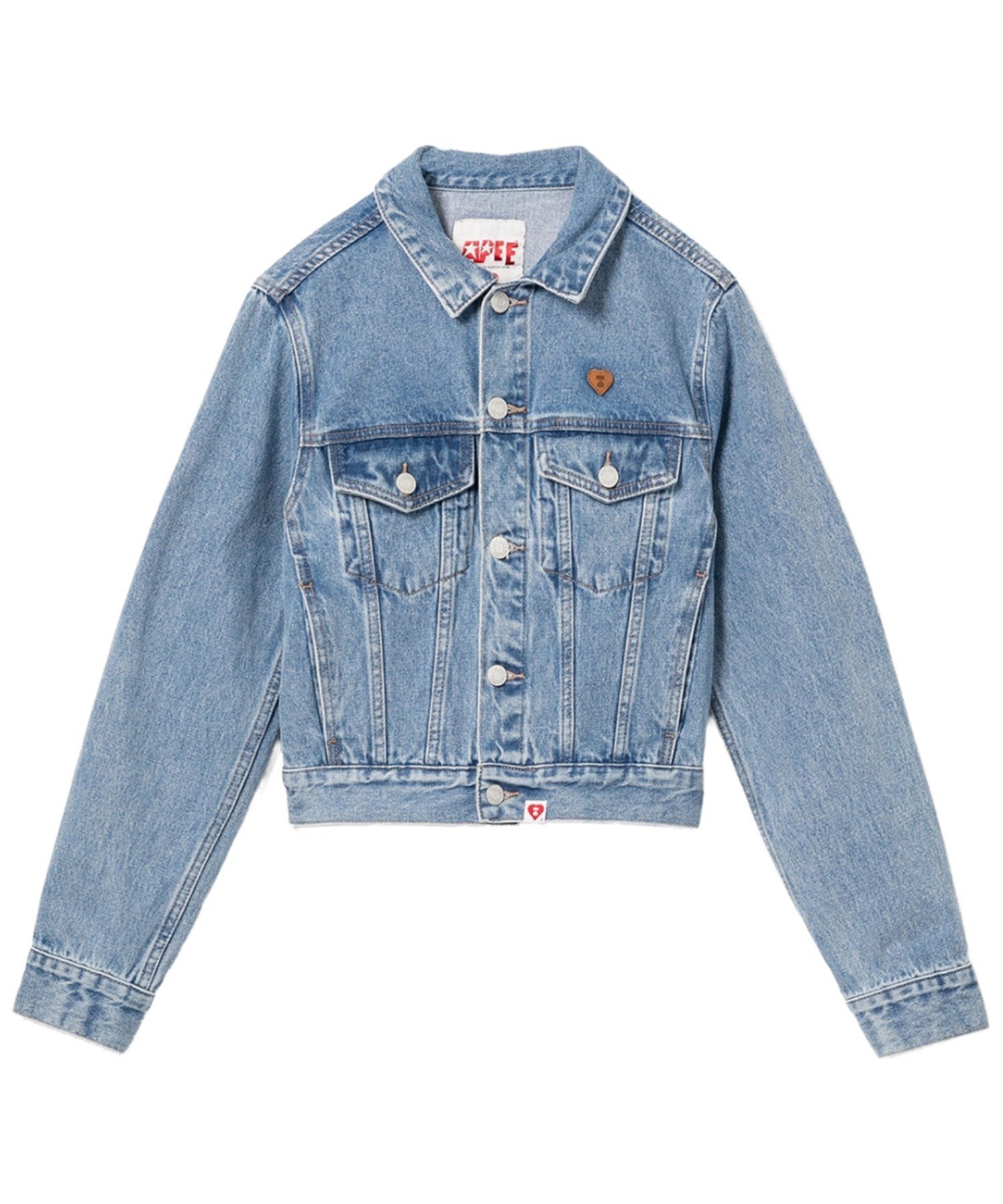 【ア ベイシング エイプ/A BATHING APE】のPU BADGE WASHED DENIM JACKET 人気、トレンドファッション・服の通販 founy(ファニー) 　ファッション　Fashion　レディースファッション　Fashion for Women　アウター　Coat / Outerwear Collection　レディースジャケット・軽アウター　Jackets　クラシック　Classic, Timeless Style　 other-1|ID: prp329100004963257 ipo3291000000037232853