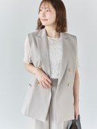 【テチチ/Te chichi】のリネンライクダブルブレストジレ(セットアップ可) Sグレー|ID: prp329100004963258 ipo3291000000037232858