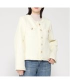 【スレンダー/SLENDER】のCoo+i/ノーカラーツイードジャケット 大人の最旬トレンドファッション＆コーディネート founy(ファウニー) ファッション Fashion レディースファッション Fashion for Women アウター Coat / Outerwear Collection レディースジャケット・軽アウター Jackets ダウン Down, Puffer フリンジ Fringe, Tassel thumbnail white|ID: prp329100004963259 ipo3291000000037232862