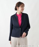 【レリアンプラスハウス/Leilian PLUS HOUSE】のジャカードジャケット【セレモニー】 人気、トレンドファッション・服の通販 founy(ファニー) ファッション Fashion レディースファッション Fashion for Women アウター Coat / Outerwear Collection レディースジャケット・軽アウター Jackets ジャカード／ジャガード Jacquard, Woven Pattern ジャケット Jacket, Outerwear セレモニー Ceremony フィット Fit, Slim Fit ポケット Pocket, Pocket Detail エレガント 上品 Elegant 夏 Summer thumbnail ネイビー|ID: prp329100004963263 ipo3291000000037232875