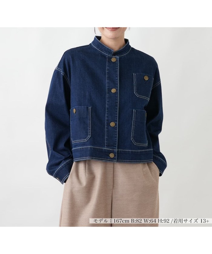 【レリアンプラスハウス/Leilian PLUS HOUSE】の【店舗人気】デニムジャケット【L JEANS】 インテリア・キッズ・メンズ・レディースファッション・服の通販 founy(ファウニー) https://founy.com/ ファッション Fashion レディースファッション Fashion for Women アウター Coat / Outerwear Collection レディースジャケット・軽アウター Jackets デニムジャケット / カジュアルアウター Denim Jackets ウォッシャブル Machine Washable ジャケット Jacket, Outerwear スタンド Stand Collar, Upright Stand デニム Denim, Jeans Material フェミニン Feminine, Girly ポケット Pocket, Pocket Detail リラックス Relax, Relaxed Fit 人気 Popular, Best Seller 夏 Summer |ID: prp329100004963265 ipo3291000000037232880