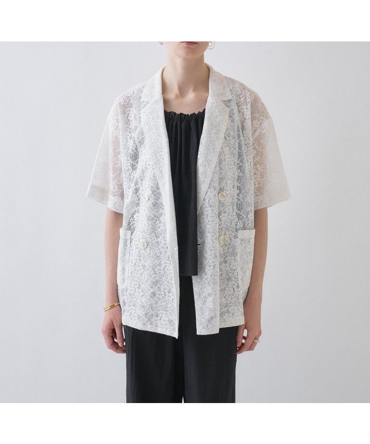 【その他のブランド/Other】のシアーフラワーメッシュジャケット インテリア・キッズ・メンズ・レディースファッション・服の通販 founy(ファニー) 　ファッション　Fashion　レディースファッション　Fashion for Women　アウター　Coat / Outerwear Collection　レディースジャケット・軽アウター　Jackets　春　Spring　キャミワンピース　Cami Dress, Slip Dress　シアー　Sheer, See-Through　ショルダー　Shoulder, Shoulder Strap　ジャケット　Jacket, Outerwear　スマート　Smart, Elegant　タンク　Tank Top, Sleeveless Top　デニム　Denim, Jeans Material　ドロップ　Drop Shoulder, Dropped Style　バランス　Balance, Style Balance　リラックス　Relax, Relaxed Fit　レース　Lace, Lace Fabric　S/S・春夏　SS, Spring/Summer, Warm Season　再入荷　Restock / Back in Stock　おすすめ　Recommended / Our Picks　夏　Summer　エレガント 上品　Elegant　ビジネス 仕事 通勤　Business / Work / Commuting　ホワイト|ID: prp329100004963269 ipo3291000000037232896