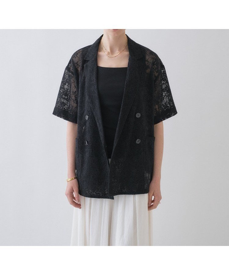 【その他のブランド/Other】のシアーフラワーメッシュジャケット インテリア・キッズ・メンズ・レディースファッション・服の通販 founy(ファニー) 　ファッション　Fashion　レディースファッション　Fashion for Women　アウター　Coat / Outerwear Collection　レディースジャケット・軽アウター　Jackets　春　Spring　キャミワンピース　Cami Dress, Slip Dress　シアー　Sheer, See-Through　ショルダー　Shoulder, Shoulder Strap　ジャケット　Jacket, Outerwear　スマート　Smart, Elegant　タンク　Tank Top, Sleeveless Top　デニム　Denim, Jeans Material　ドロップ　Drop Shoulder, Dropped Style　バランス　Balance, Style Balance　リラックス　Relax, Relaxed Fit　レース　Lace, Lace Fabric　S/S・春夏　SS, Spring/Summer, Warm Season　再入荷　Restock / Back in Stock　おすすめ　Recommended / Our Picks　夏　Summer　エレガント 上品　Elegant　ビジネス 仕事 通勤　Business / Work / Commuting　ブラック|ID: prp329100004963269 ipo3291000000037232897