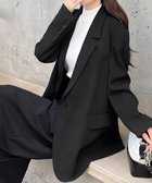 【ミニミニストア/miniministore】のテーラードジャケット ゆったりレディース 大人の最旬トレンドファッション＆コーディネート founy(ファウニー) ファッション Fashion レディースファッション Fashion for Women アウター Coat / Outerwear Collection レディースジャケット・軽アウター Jackets テーラードジャケット / 通勤・きれいめスタイル Tailored Jackets & Blazers ジャケット Jacket, Outerwear エレガント 上品 Elegant 今季 This Season, Current Season 夏 Summer 春 Spring S/S・春夏 SS, Spring/Summer, Warm Season ビジネス 仕事 通勤 Business / Work / Commuting 長袖 Long Sleeve, Full Sleeve thumbnail ブラック|ID: prp329100004963271 ipo3291000000037232903