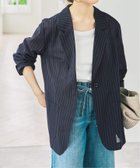 【スピック&スパン/Spick & Span】のシアートロジャケット 大人の最旬トレンドファッション＆コーディネート founy(ファウニー) ファッション Fashion レディースファッション Fashion for Women アウター Coat / Outerwear Collection レディースジャケット・軽アウター Jackets サマー Summer, Summer Style スマート Smart, Elegant バランス Balance, Style Balance ポケット Pocket, Pocket Detail エレガント 上品 Elegant thumbnail ネイビーベース|ID: prp329100004963274 ipo3291000000037232913