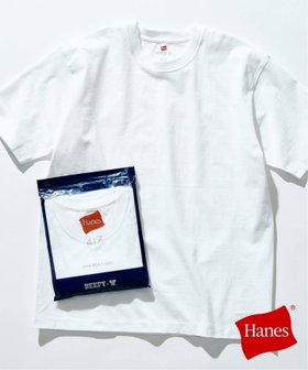 【フォーワンセブン エディフィス/417 EDIFICE】の【Hanes * 417 EDIFICE】別注 BEEFY CREW NECK T-SHIRT(MODERN FIT) 大人の最旬トレンドファッション＆コーディネート founy(ファウニー) ファッション Fashion レディースファッション Fashion for Women トップス・カットソー Cut & Sew Tops シャツ・ブラウス・オフィスカジュアル Elegant Blouses & Button-Ups ロングTシャツ・Tシャツ Longline T-Shirts & Tees クラシカル Classical, Vintage-Inspired 今季 This Season, Current Season シルバー Silver, Metallic Silver ダブル Double, Double-Breasted チューブ Tube, Tube Top トレンド Trend, Trending Now 定番 Standard, Basic Item バランス Balance, Style Balance プリント Print, Printed Pattern プレミアム Premium, High-End ベーシック Basic, Essential ボックス Boxy, Box Shape 別注 Limited Edition, Custom Order モダン Modern, Contemporary 夏 Summer |ID:prp329100004963850