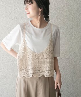 【アイテムズアーバンリサーチ/ITEMS URBAN RESEARCH】のニットビスチェTシャツセット 大人の最旬トレンドファッション＆コーディネート founy(ファウニー) ファッション Fashion レディースファッション Fashion for Women トップス・カットソー Cut & Sew Tops ニット Knit Tops & Sweaters シャツ・ブラウス・オフィスカジュアル Elegant Blouses & Button-Ups ロングTシャツ・Tシャツ Longline T-Shirts & Tees ビスチェ Bustiers & Corset Tops / Layered Bustier Style 2026年 2026 2026春夏・S/S Spring/Summer 2026 SS26 キャミソール Camisole, Spaghetti Strap Top バランス Balance, Style Balance フェミニン Feminine, Girly 夏 Summer S/S・春夏 SS, Spring/Summer, Warm Season |ID:prp329100004963852