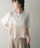 【アイテムズアーバンリサーチ/ITEMS URBAN RESEARCH】のニットビスチェTシャツセット ライトベージュ|ID: prp329100004963852 ipo3291000000037246038