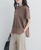 【アーバンリサーチ ドアーズ/URBAN RESEARCH DOORS】の異素材切替えラウンドヘムプルオーバー ブラウン|ID: prp329100004963856 ipo3291000000037246226