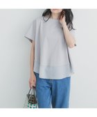 【アーバンリサーチ ドアーズ/URBAN RESEARCH DOORS】の異素材切替えラウンドヘムプルオーバー ライトグレー|ID: prp329100004963856 ipo3291000000037246230