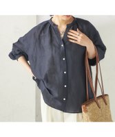 【シップス/SHIPS】の手洗い可能 IMPERIAL LINEN 混 バンドカラー スキッパー シャツ 大人の最旬トレンドファッション＆コーディネート founy(ファウニー) ファッション Fashion レディースファッション Fashion for Women トップス・カットソー Cut & Sew Tops シャツ・ブラウス・オフィスカジュアル Elegant Blouses & Button-Ups インナー Innerwear ギャザー Gathered, Ruffled シンプル Simple, Minimal スキッパー Skipper, Open Collar スラックス Slacks, Dress Pants デニム Denim, Jeans Material バランス Balance, Style Balance フィット Fit, Slim Fit ボトム Bottoms, Lower Wear ポケット Pocket, Pocket Detail リネン Linen, Linen Fabric エレガント 上品 Elegant 2026年 2026 2026春夏・S/S Spring/Summer 2026 SS26 |ID:prp329100004963861