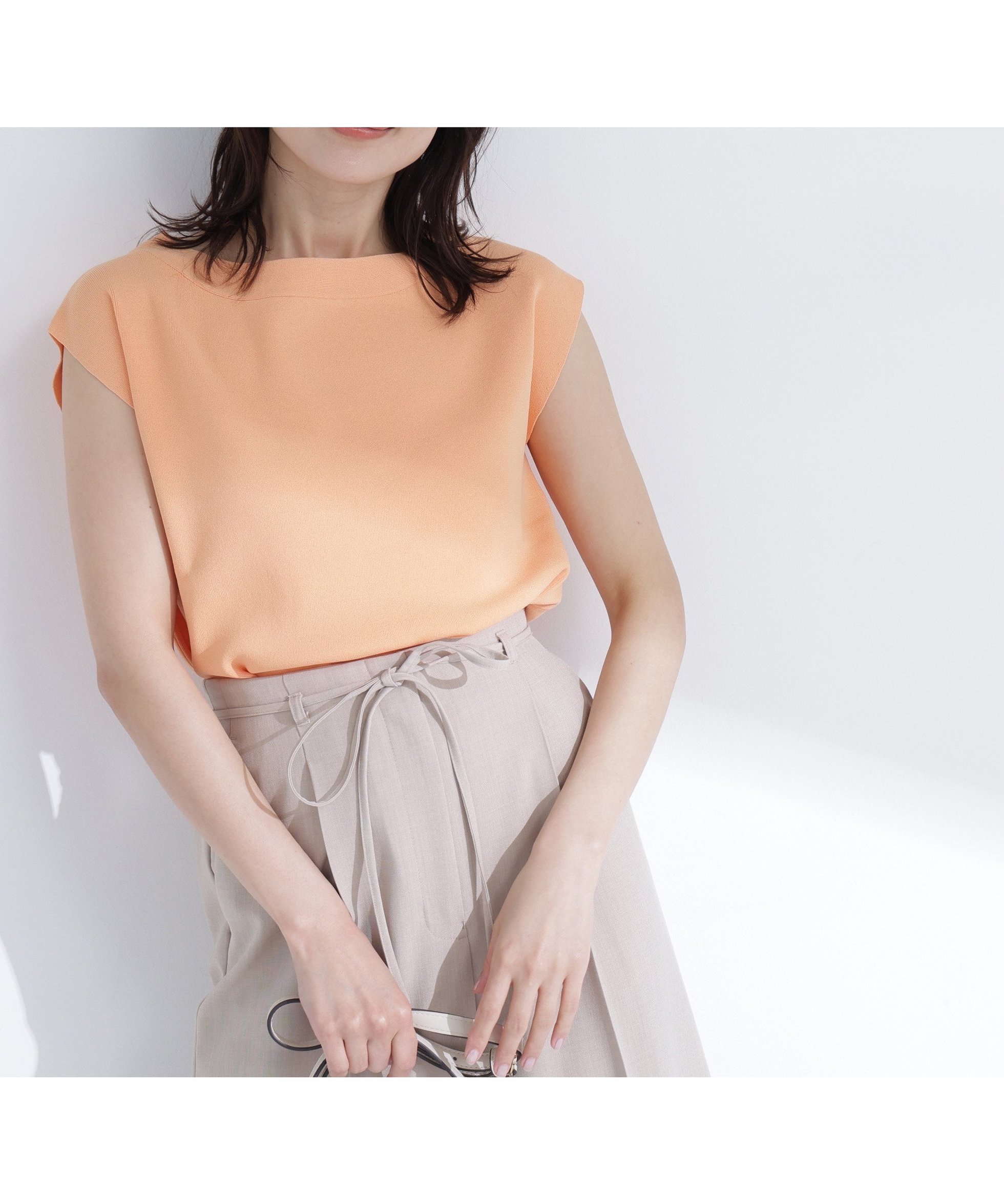 【ナチュラル ビューティー ベーシック/NATURAL BEAUTY BASIC】の総針ベーシックニット ボートネック 大人の最旬トレンドファッション＆コーディネート founy(ファウニー) 　ファッション　Fashion　レディースファッション　Fashion for Women　トップス・カットソー　Cut & Sew Tops　ニット　Knit Tops & Sweaters　スリーブ　Sleeve, Long Sleeve / Short Sleeve　バランス　Balance, Style Balance　フレンチ　French, French Style　ブラウジング　Blouson Silhouette, Cinched Waist　ベーシック　Basic, Essential　モックネック　Mock Neck, Short Turtleneck　定番　Standard, Basic Item　 other-1|ID: prp329100004963879 ipo3291000000037247114