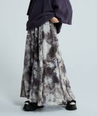 【ジーナシス/JEANASiS】の【選べる着丈】フラワープリントフレアスカート グレー系その他|ID: prp329100004963886 ipo3291000000037247429