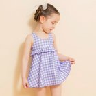 【ブランシェス/branshes / KIDS】の【水着】サンドレス風総柄ワンピース 大人の最旬トレンドファッション＆コーディネート founy(ファウニー) ファッション Fashion キッズファッション Fashion for Kids ガーリー Girly, Feminine Style フリル Frill, Ruffle リボン Ribbon, Bow 切替 Switching, Contrast Panel 水着 Swimsuit, Swimwear thumbnail ラベンダー|ID: prp329100004963897 ipo3291000000037247506