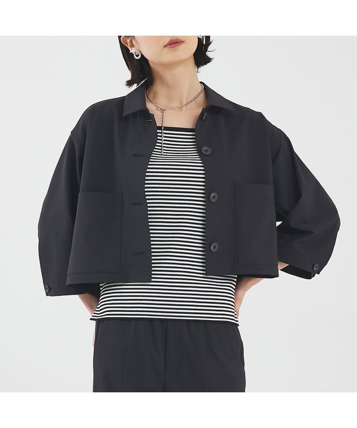 【カリテ/qualite】の【セットアップ対応】2WAYストレッチシャツブルゾン インテリア・キッズ・メンズ・レディースファッション・服の通販 founy(ファウニー) https://founy.com/ ファッション Fashion レディースファッション Fashion for Women アウター Coat / Outerwear Collection ブルゾンジャケット・スポーティアウター Blouson Jackets トップス・カットソー Cut & Sew Tops シャツ・ブラウス・オフィスカジュアル Elegant Blouses & Button-Ups おすすめ Recommended / Our Picks ショルダー Shoulder, Shoulder Strap セットアップ Set-Up, Coordinated Outfit ドロップ Drop Shoulder, Dropped Style ブルゾン Blouson, Bomber Jacket ポケット Pocket, Pocket Detail 吸水 Absorbent, Quick-Dry 夏 Summer 定番 Standard, Basic Item 春 Spring S/S・春夏 SS, Spring/Summer, Warm Season |ID: prp329100004963988 ipo3291000000037248063