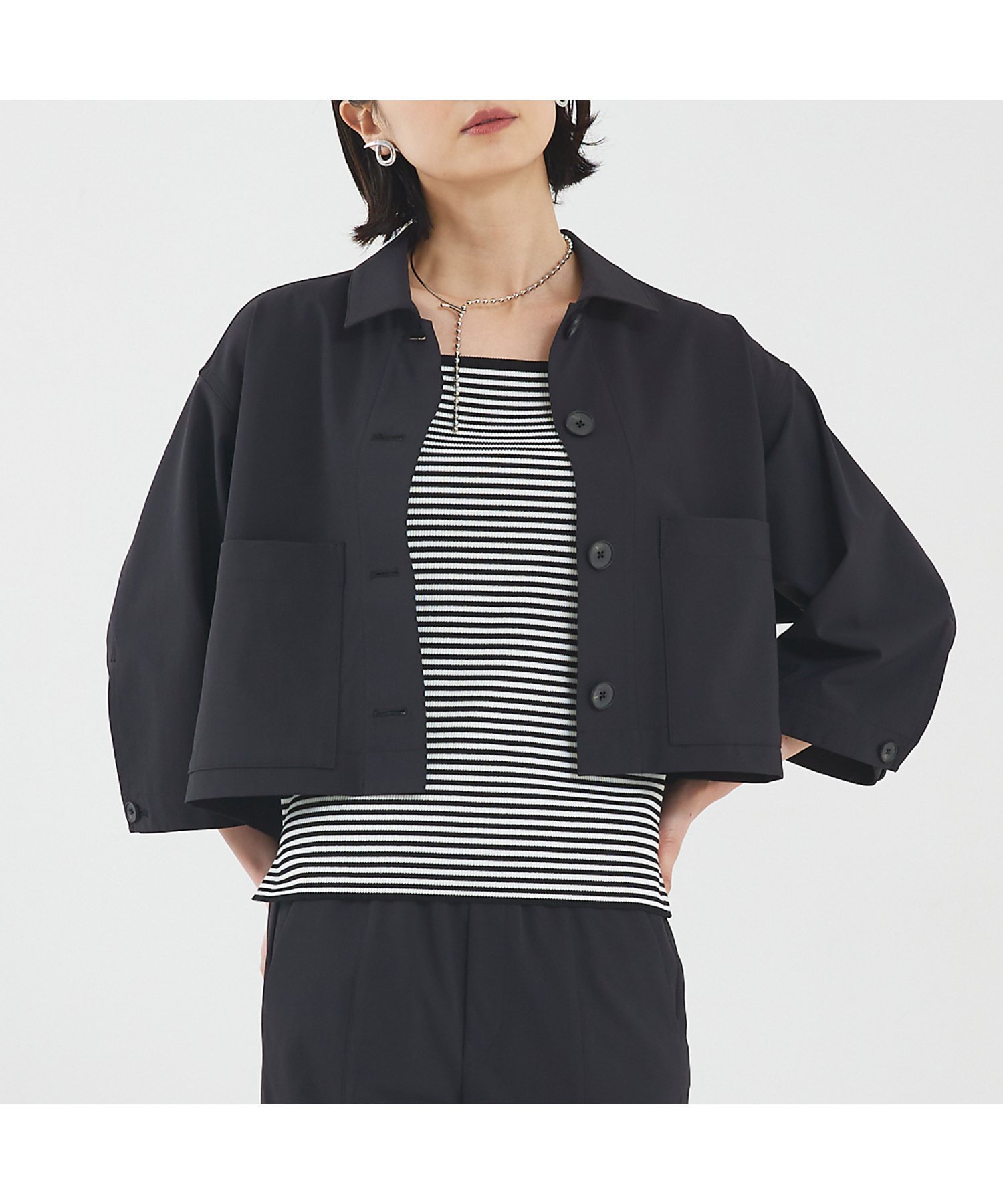 【カリテ/qualite】の【セットアップ対応】2WAYストレッチシャツブルゾン 大人の最旬トレンドファッション＆コーディネート founy(ファウニー) 　ファッション　Fashion　レディースファッション　Fashion for Women　アウター　Coat / Outerwear Collection　ブルゾンジャケット・スポーティアウター　Blouson Jackets　トップス・カットソー　Cut & Sew Tops　シャツ・ブラウス・オフィスカジュアル　Elegant Blouses & Button-Ups　おすすめ　Recommended / Our Picks　ショルダー　Shoulder, Shoulder Strap　セットアップ　Set-Up, Coordinated Outfit　ドロップ　Drop Shoulder, Dropped Style　ブルゾン　Blouson, Bomber Jacket　ポケット　Pocket, Pocket Detail　吸水　Absorbent, Quick-Dry　夏　Summer　定番　Standard, Basic Item　春　Spring　S/S・春夏　SS, Spring/Summer, Warm Season　 other-1|ID: prp329100004963988 ipo3291000000037248063