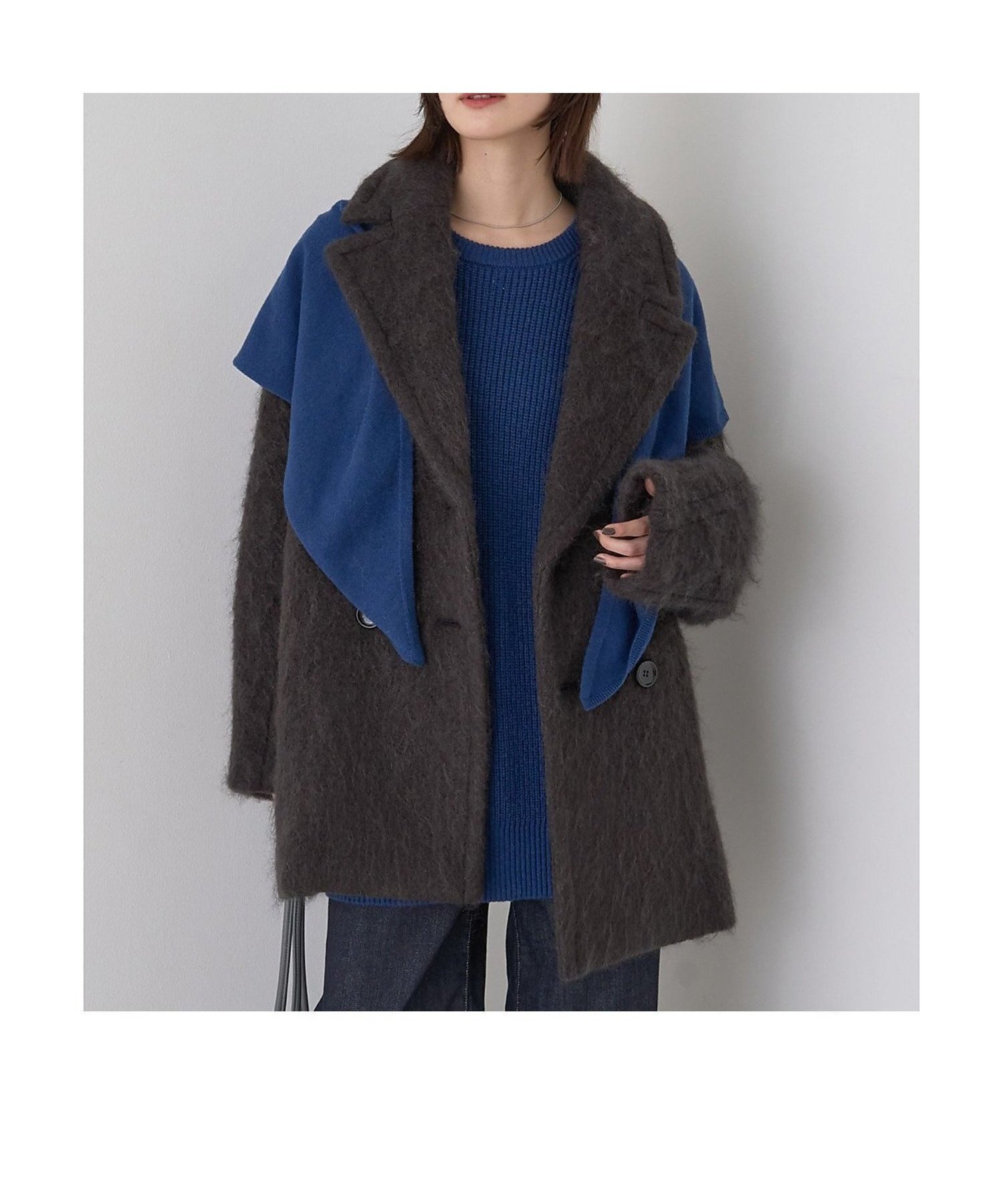 【ルージュヴィフラクレ/Rouge vif la cle】のシャギーピーコート 大人の最旬トレンドファッション＆コーディネート founy(ファウニー) 　ファッション　Fashion　レディースファッション　Fashion for Women　アウター　Coat / Outerwear Collection　コート・ロングコート・ピーコート　Long Coats, Peacoats & More　エレガント 上品　Elegant　クラシック　Classic, Timeless Style　ダブル　Double, Double-Breasted　バランス　Balance, Style Balance　A/W・秋冬　Autumn/Winter　 other-1|ID: prp329100004963995 ipo3291000000037248095