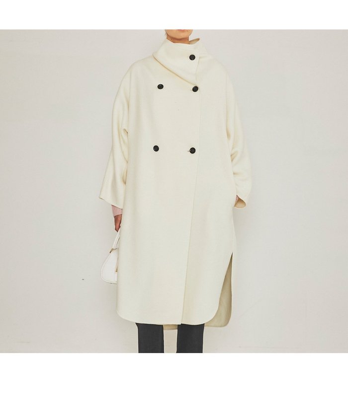 【ルージュヴィフラクレ/Rouge vif la cle】の変形リバーコート インテリア・キッズ・メンズ・レディースファッション・服の通販 founy(ファウニー) https://founy.com/ ファッション Fashion レディースファッション Fashion for Women アウター Coat / Outerwear Collection コート・ロングコート・ピーコート Long Coats, Peacoats & More ラウンド Round, Round Neck リラックス Relax, Relaxed Fit 冬 Winter / This Winter |ID: prp329100004963996 ipo3291000000037248110