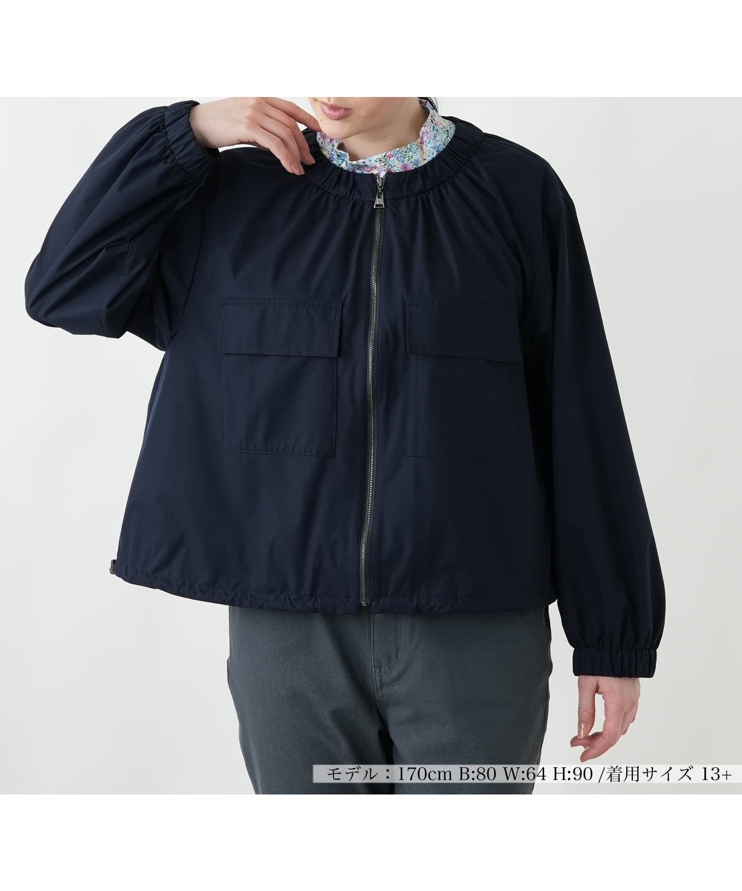 【レリアンプラスハウス/Leilian PLUS HOUSE】の【はっ水】ジャケット【プラス企画】 インテリア・キッズ・メンズ・レディースファッション・服の通販 founy(ファウニー) 　ファッション　Fashion　レディースファッション　Fashion for Women　アウター　Coat / Outerwear Collection　レディースジャケット・軽アウター　Jackets　アンサンブル　Ensemble Set　ウォッシャブル　Machine Washable　ジャケット　Jacket, Outerwear　ポケット　Pocket, Pocket Detail　レギュラー　Regular, Standard Fit　エレガント 上品　Elegant　夏　Summer　ネイビー|ID: prp329100004963997 ipo3291000000037248166
