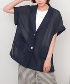 【リベルモア/libelle more】のシアーメッシュテーラードジャケット 半袖 ミドル丈 大人の最旬トレンドファッション＆コーディネート founy(ファウニー) ファッション Fashion レディースファッション Fashion for Women アウター Coat / Outerwear Collection レディースジャケット・軽アウター Jackets テーラードジャケット / 通勤・きれいめスタイル Tailored Jackets & Blazers インナー Innerwear ショルダー Shoulder, Shoulder Strap シンプル Simple, Minimal ジャケット Jacket, Outerwear スリット Slit, Slit Detail ダウン Down, Puffer デニム Denim, Jeans Material トレンド Trend, Trending Now ドロップ Drop Shoulder, Dropped Style ポケット Pocket, Pocket Detail 半袖 Short Sleeve, Half Sleeve ミドル Middle Length, Mid Height リラックス Relax, Relaxed Fit 再入荷 Restock / Back in Stock 夏 Summer 旅行 Travel ビジネス 仕事 通勤 Business / Work / Commuting thumbnail ネイビー|ID: prp329100004964010 ipo3291000000037248342