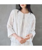 【メゾン ド サンク/Maison de CINQ】のフラワーカットジャカードジャケット 大人の最旬トレンドファッション＆コーディネート founy(ファウニー) ファッション Fashion レディースファッション Fashion for Women アウター Coat / Outerwear Collection レディースジャケット・軽アウター Jackets 春 Spring 秋 Autumn カットジャガード Cut Jacquard シアー Sheer, See-Through ショルダー Shoulder, Shoulder Strap ショート Short, Short Length ジップアップ Zip-Up, Full Zip ダブル Double, Double-Breasted フレア Flare, Flared メッシュ Mesh, Net Fabric レギュラー Regular, Standard Fit 冬 Winter / This Winter おすすめ Recommended / Our Picks 夏 Summer エレガント 上品 Elegant thumbnail ホワイト|ID: prp329100004967394 ipo3291000000037259305