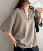 【ディスコート/Discoat】の【Enlude/WEB限定】ライトテックリネンハーフジップシャツ《ユニセックス》 グレージュ|ID: prp329100004967521 ipo3291000000037259874