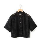 【マーコート/MARcourt】のMARMARMAR メッシュレースボックスシャツ ブラック|ID: prp329100004967579 ipo3291000000037260102