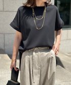 【スタイルドア/STYLEDOOR】のバックジップジョーゼットTブラウス ブラック|ID: prp329100004967592 ipo3291000000037365673