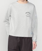 【ビショップ/Bshop】のコットンロード クルーネック ロゴプリントバスクシャツ WOMEN 大人の最旬トレンドファッション＆コーディネート founy(ファウニー) ファッション Fashion レディースファッション Fashion for Women トップス・カットソー Cut & Sew Tops シャツ・ブラウス・オフィスカジュアル Elegant Blouses & Button-Ups カットソー Cut and Sewn Top 軽量 Lightweight, Ultra Light フィット Fit, Slim Fit フランス France, French フロント Front, Front Design プリント Print, Printed Pattern ボーダー Border, Stripe リラックス Relax, Relaxed Fit thumbnail GREY系1|ID: prp329100004967601 ipo3291000000037260183