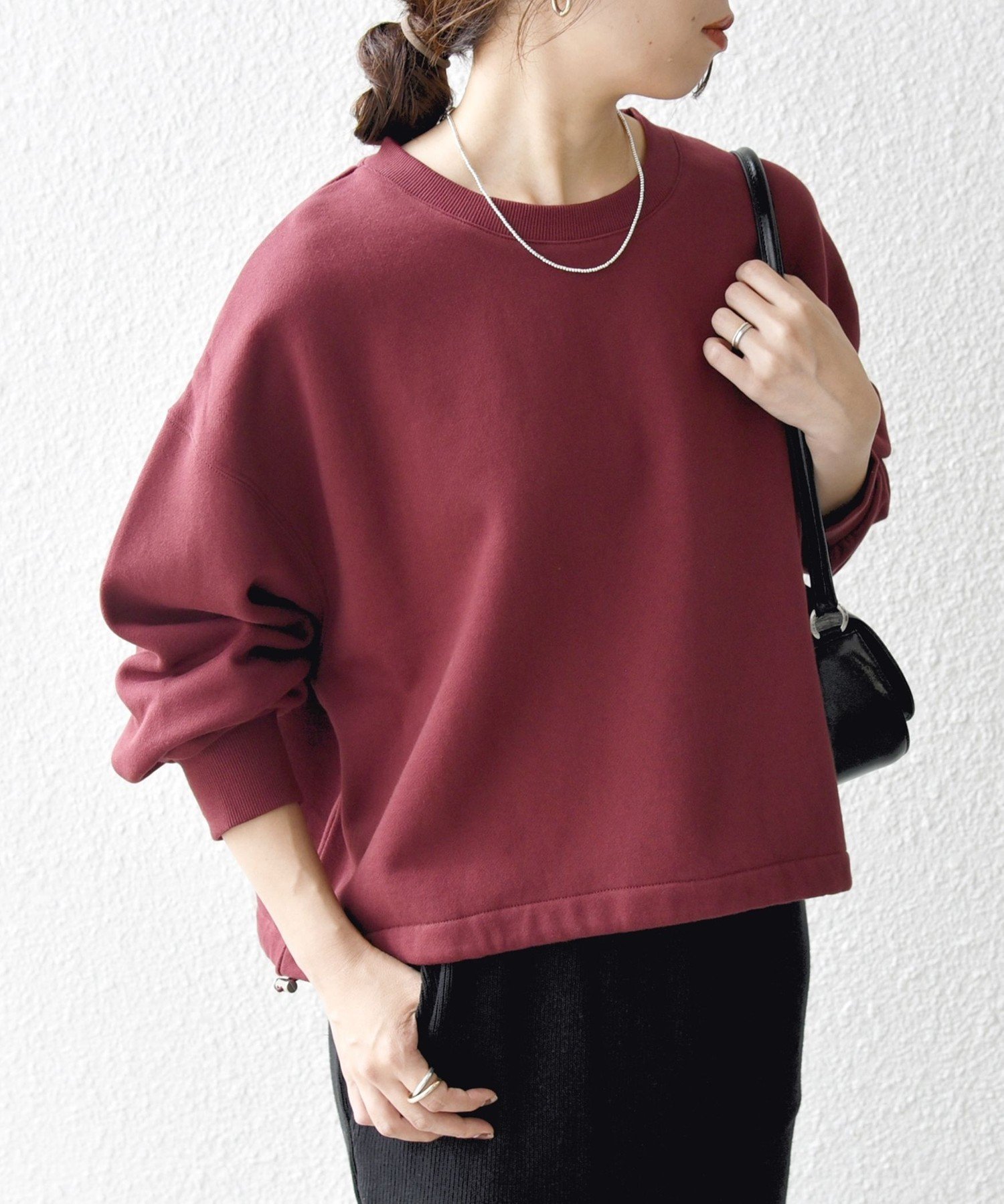 【シップス/SHIPS】の【WEB限定】SHIPS any 洗濯機可能 USA コットン 裏起毛 コクーン プルオーバー インテリア・キッズ・メンズ・レディースファッション・服の通販 founy(ファウニー) 　ファッション　Fashion　レディースファッション　Fashion for Women　トップス・カットソー　Cut & Sew Tops　カジュアルプルオーバー・ニットトップス　Pullovers & Knit Tops / Casual Pullovers　洗える　Machine Washable　コクーン　Cocoon, Cocoon Silhouette　ショート　Short, Short Length　シンプル　Simple, Minimal　バランス　Balance, Style Balance　ボトム　Bottoms, Lower Wear　おすすめ　Recommended / Our Picks　2025年　2025　2025-2026秋冬・A/W　Autumn/Winter 2025–26 AW25–26　ワイン|ID: prp329100004967613 ipo3291000000037260240