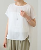 【ビアズリー/BEARDSLEY】のウシロコクーンブラウス 大人の最旬トレンドファッション＆コーディネート founy(ファウニー) ファッション Fashion レディースファッション Fashion for Women トップス・カットソー Cut & Sew Tops シャツ・ブラウス・オフィスカジュアル Elegant Blouses & Button-Ups シンプル Simple, Minimal ジョーゼット Georgette, Semi-Sheer Fabric スリット Slit, Slit Detail スリーブ Sleeve, Long Sleeve / Short Sleeve バランス Balance, Style Balance フレンチ French, French Style 再入荷 Restock / Back in Stock thumbnail ホワイト|ID: prp329100004967669 ipo3291000000037260514