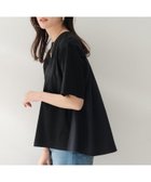 【アンタイトル/UNTITLED】の【洗える/Tシャツ】異素材ドッキングプルオーバー 大人の最旬トレンドファッション＆コーディネート founy(ファウニー) ファッション Fashion レディースファッション Fashion for Women トップス・カットソー Cut & Sew Tops シャツ・ブラウス・オフィスカジュアル Elegant Blouses & Button-Ups ロングTシャツ・Tシャツ Longline T-Shirts & Tees カジュアルプルオーバー・ニットトップス Pullovers & Knit Tops / Casual Pullovers アメリカン American Style 洗える Machine Washable 軽量 Lightweight, Ultra Light シルケット Silket, Silky Cotton ストレート Straight, Straight Cut スマート Smart, Elegant テーパード Tapered, Tapered Pants ドッキング Docking, Mixed Material フレア Flare, Flared ボトム Bottoms, Lower Wear おすすめ Recommended / Our Picks thumbnail ブラック|ID: prp329100004967718 ipo3291000000037260709
