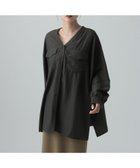 【レプシィム ローリーズファーム/LEPSIM LOWRYS FARM】のVネックオーバーシャツ長袖チュニック チャコール19|ID: prp329100004971141 ipo3291000000037279341