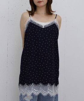 【アルシーヴ/archives】のドットレースミニキャミワンピース 大人の最旬トレンドファッション＆コーディネート founy(ファウニー) ファッション Fashion レディースファッション Fashion for Women ワンピース Dresses キャミソールワンピース Camisole Dresses カーディガン Cardigan, Knitwear キャミワンピース Cami Dress, Slip Dress ジャケット Jacket, Outerwear タンク Tank Top, Sleeveless Top ダウン Down, Puffer チェック Check, Plaid, Tartan ドット Polka Dot, Dot Pattern フェミニン Feminine, Girly ラップ Wrap, Wrap Design レース Lace, Lace Fabric ワイド Wide, Wide Fit エレガント 上品 Elegant |ID:prp329100004971323