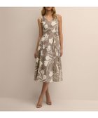 【ブルックス ブラザーズ/Brooks Brothers】のリネン/ポリエステル フローラルプリント Vネック ノースリーブドレス ライトブラウン|ID: prp329100004971381 ipo3291000000037280828