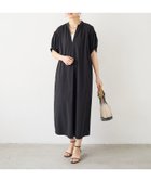 【ルクールブラン/le.coeur blanc】のギャザースリーブスキッパーワンピース ブラック|ID: prp329100004971389 ipo3291000000037280897