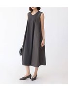 【ラシュッド/LASUD】のメモリッシュタフタタックワンピース チャコールグレー|ID: prp329100004971398 ipo3291000000037280937